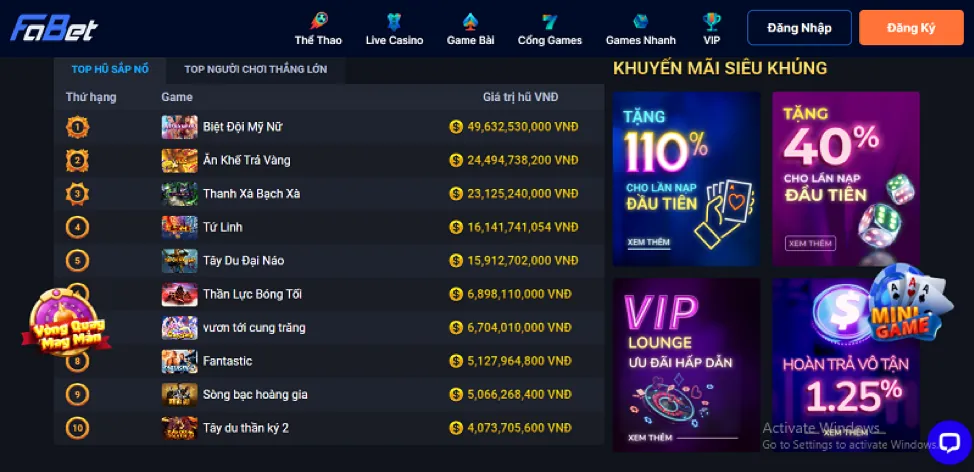 Slot games và nổ hũ tại mb66b nhà cái với jackpot lớn